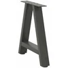 Kavos staliuko kojelės, 2 vnt., antracito spalvos, 50x(42-43) cm, plienas