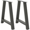 Valgomojo stalo kojos, 2 vnt., antracito spalvos, 80x(72-73) cm, plienas, A formos