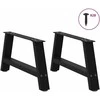 Kavos staliuko kojelės, A formos, 2 vnt., juodos, 60x(30-31) cm, plienas