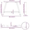 Kavos staliuko kojelės, A formos, 2 vnt., 60x(42-43)cm