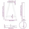 Kavos staliuko kojelės, A formos, 2 vnt., juoda, 50x(72-73)cm