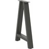 Valgomojo stalo kojos, 2 vnt., antracito spalvos, 60x(72-73) cm, plienas