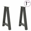 Valgomojo stalo kojos, 2 vnt., antracito spalvos, 60x(72-73) cm, plienas