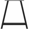 Kavos staliuko kojelės, A formos, 2 vnt., juoda, 70x(72-73)cm