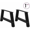 Kavos staliuko kojelės, A formos, 2 vnt., juoda, 70x(30-31)cm