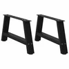 Kavos staliuko kojelės, A formos, 2 vnt., juodos, 60x(30-31) cm, plienas