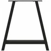 Valgomojo stalo kojelės, A formos, 2 vnt., juodos, 80x(72-73) cm, plienas