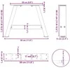 Kavos staliuko kojelės, A formos, 2 vnt., juoda, 30x(30-31)cm