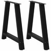 Valgomojo stalo kojelės, A formos, 2 vnt., juodos, 80x(72-73) cm, plienas