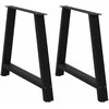 Kavos staliuko kojelės, A formos, 2 vnt., juoda, 90x(72-73)cm