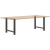 Valgomojo stalo kojos, antracito spalvos, 2 vnt., 70x(72-73) cm, plienas