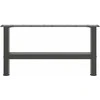 Kavos staliuko kojos, antracito spalvos, 2 vnt., 60x(30-31) cm, plienas