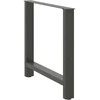 Valgomojo stalo kojos, antracito spalvos, 2 vnt., 70x(72-73) cm, plienas
