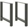 Valgomojo stalo kojos, antracito spalvos, 2 vnt., 70x(72-73) cm, plienas
