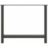 Valgomojo stalo kojos, antracito spalvos, 2 vnt., 90x(72-73) cm, plienas