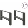 Kavos staliuko kojos, antracito spalvos, 2 vnt., 70x(30-31) cm, plienas