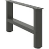Kavos staliuko kojos, antracito spalvos, 2 vnt., 70x(30-31) cm, plienas