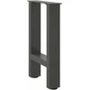 Kavos staliuko kojelės, antracito, 2 vnt., 28x(42-43)cm