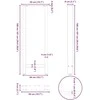 Baro stalo kojos, antracito spalvos, 2 vnt., 50x(100-101) cm, plienas