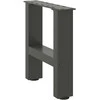 Kavos staliuko kojos, antracito spalvos, 2 vnt., 40x(30-31) cm, plienas