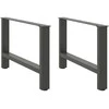 Kavos staliuko kojelės, antracito, 2 vnt., 70x(42-43)cm