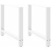 Valgomojo stalo kojos, baltos, 2 vnt., 100 x (72-73) cm, plienas
