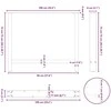 Valgomojo stalo kojos, baltos, 2 vnt., 100 x (72-73) cm, plienas