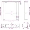 Kavos staliuko kojelės, baltos, 2 vnt., 30x(30-31) cm, plienas