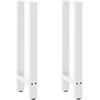 Kavos staliuko kojelės, balta, 2 vnt., 38x(72-73)cm, plienas