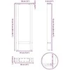 Kavos staliuko kojelės, balta, 2 vnt., 38x(72-73)cm, plienas