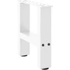 Kavos staliuko kojelės, balta, 2 vnt., 40x(30-31)cm, plienas