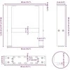 Kavos staliuko kojelės, balta, 2 vnt., 40x(30-31)cm, plienas