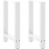 Kavos staliuko kojelės, balta, 2 vnt., 50x(72-73)cm, plienas