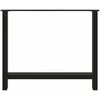 Valgomojo stalo kojos, juodos, 2 vnt., 100 x (72-73) cm, plienas