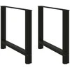 Valgomojo stalo kojos, juodos, 2 vnt., 100 x (72-73) cm, plienas