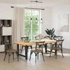 Valgomojo stalo kojos, juodos, 2 vnt., 100 x (72-73) cm, plienas