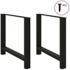 Valgomojo stalo kojos, juodos, 2 vnt., 100 x (72-73) cm, plienas