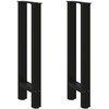 Kavos staliuko kojelės, juoda, 2 vnt., 28x(72-73)cm, plienas