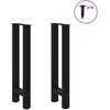 Kavos staliuko kojelės, juoda, 2 vnt., 28x(72-73)cm, plienas