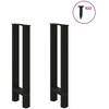 Kavos staliuko kojelės, juoda, 2 vnt., 38x(72-73)cm, plienas