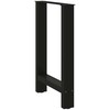 Kavos staliuko kojelės, juoda, 2 vnt., 50x(72-73)cm, plienas