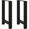 Kavos staliuko kojelės, juoda, 2 vnt., 50x(72-73)cm, plienas