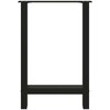 Kavos staliuko kojelės, juoda, 2 vnt., 50x(72-73)cm, plienas