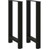 Baro stalo kojos, juodos, 2 vnt., 50x(90-91) cm, plienas