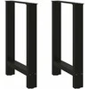Kavos staliuko kojelės, juoda, 2 vnt., 60x(72-73)cm, plienas
