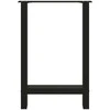 Kavos staliuko kojelės, juoda, 2 vnt., 60x(72-73)cm, plienas