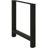 Valgomojo stalo kojos, juodos, 2 vnt., 70x(72-73) cm, plienas