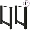 Valgomojo stalo kojos, juodos, 2 vnt., 70x(72-73) cm, plienas