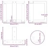 Kavos staliuko kojelės, T formos, 2 vnt., 30x25x(30-31)cm