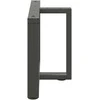 Kavos staliuko kojelės, T formos, 2 vnt., antracito spalvos, 60x25x(42-43) cm, plienas